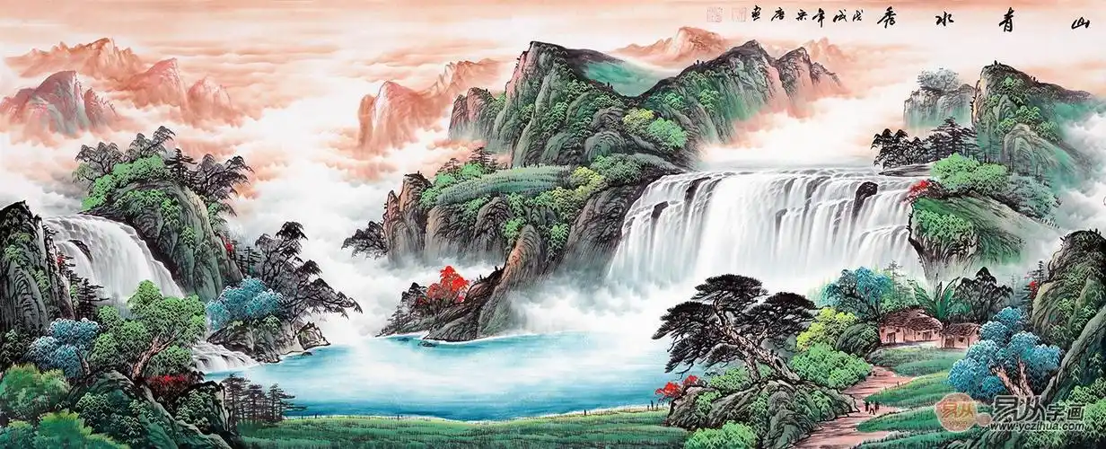 客厅山水画挂什么 精品山水秀雅艺术更别致