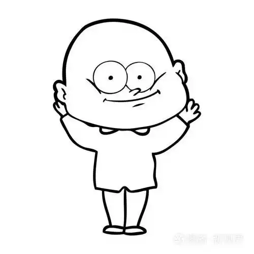 卡通光头男子的矢量插图插画-正版商用图片0goo7v-摄图新视界