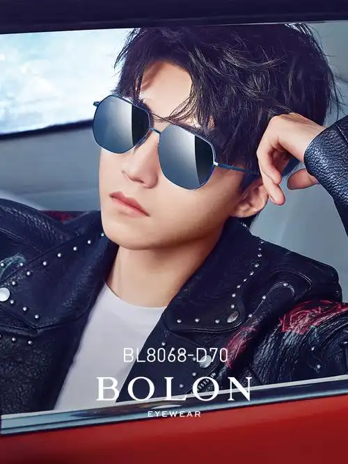 bolon暴龙2019新款多边形太阳镜王俊凯同款蛤蟆镜开车墨镜bl8068