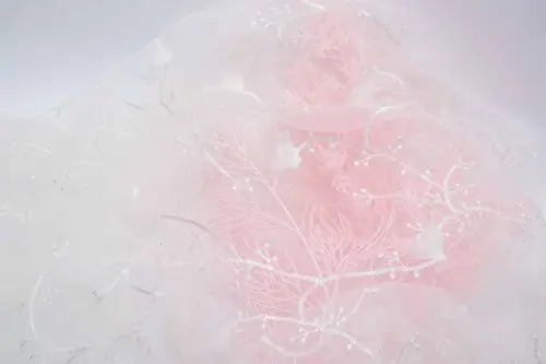 亮片星星羽毛纱 仙女拍照背景布 ins美甲网红装饰道具小清新 肉粉亮片