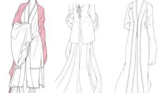 一步一步教画汉服古风汉服小女孩简笔画古装衣服简笔画步骤古风小姐姐