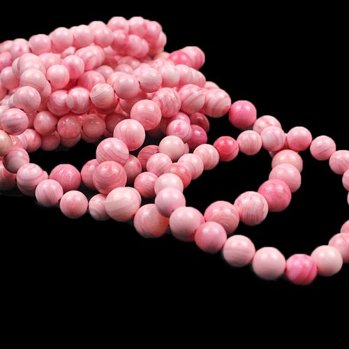 天然深海梅花花贝女皇粉色贝壳圆珠珠子手链手链