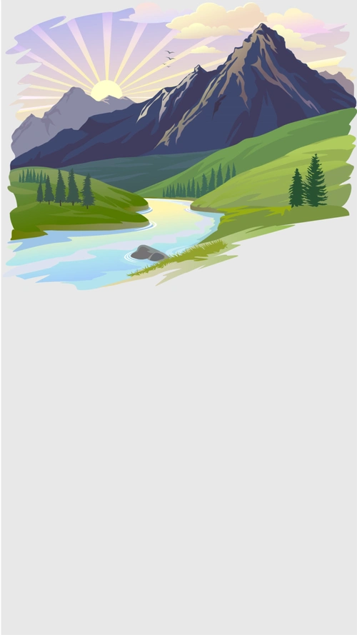 卡通自然风景背景