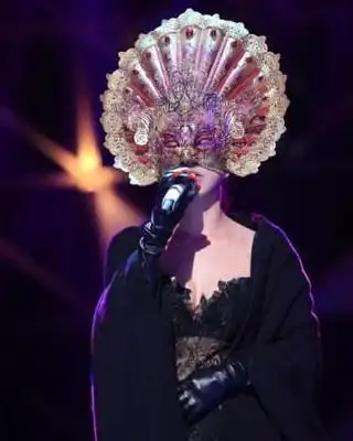 图许茹芸蒙面歌王黑丝尽显性感铁扇奥特曼打造时尚舞台