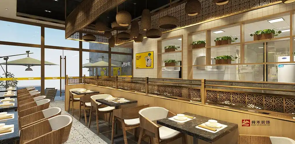 青岛正宗鲅鱼水饺店饺子馆装修设计
