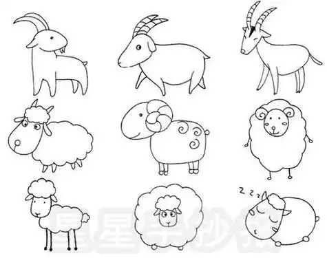 儿童网羊简笔画怎么画奔跑的绵羊羊简笔画图片小绵羊羊十二生肖羊简笔