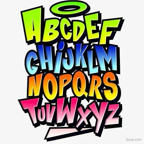创意英文字母png素材透明免抠图片-艺术字集