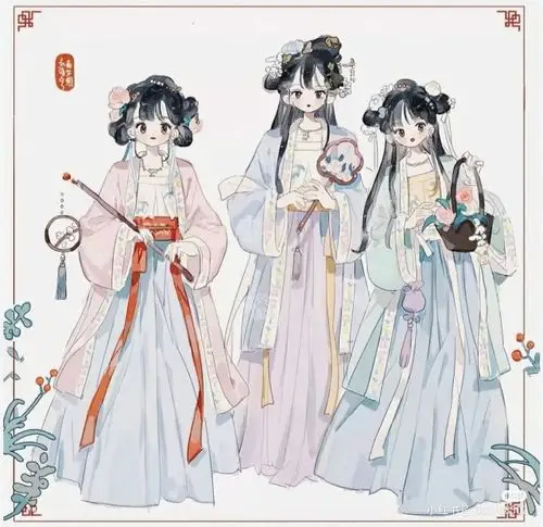 超可爱的古风闺蜜三人组