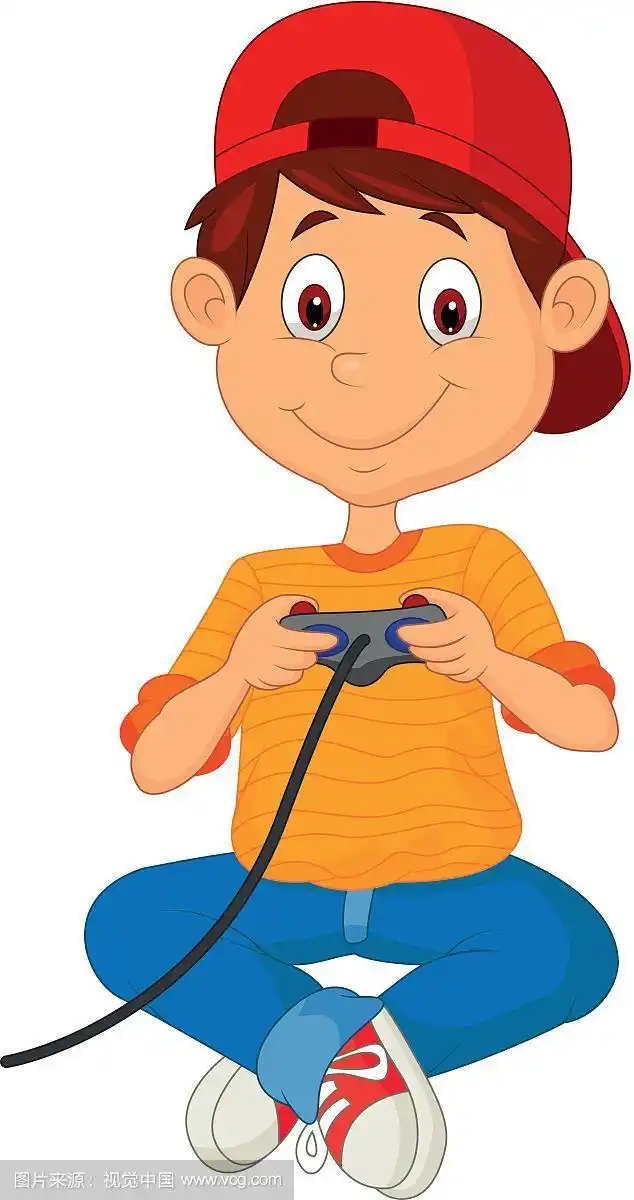 孩子在操纵杆上玩游戏