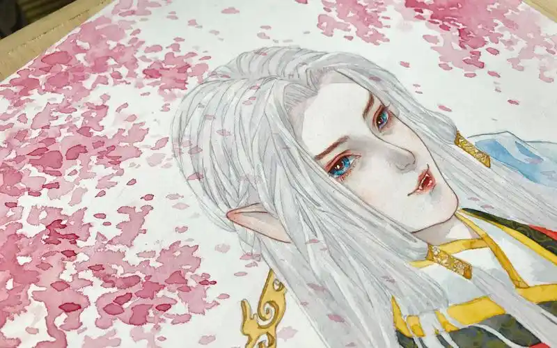 【古风水彩】——古风妖孽男面妆_哔哩哔哩 (゜-゜)つロ 干杯~-bili