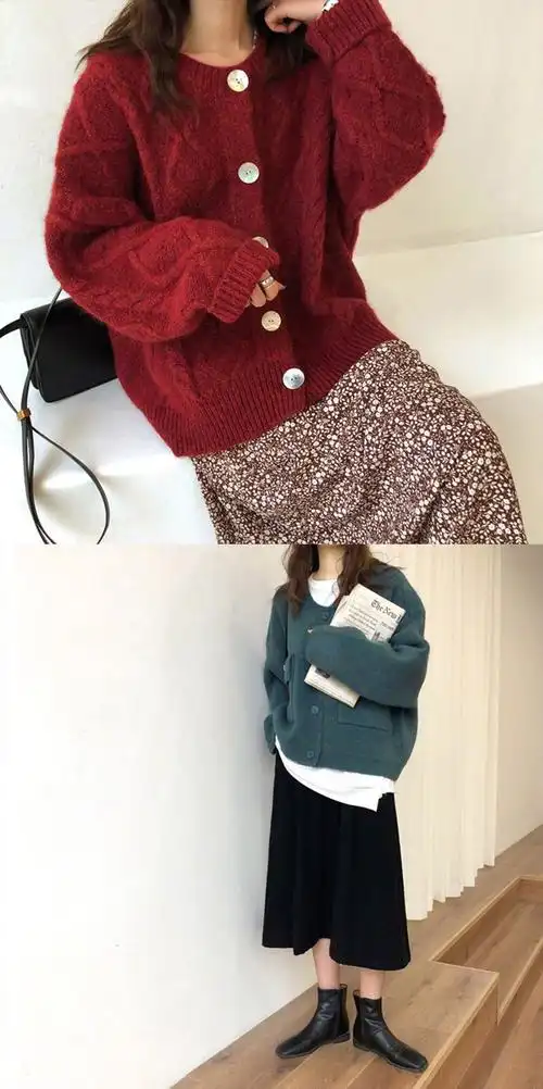 早春简约主义韩系穿搭示范,文艺且复古.