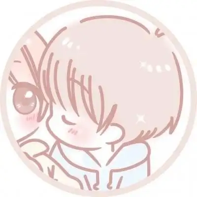 优质圆形q版本情侣头像卡通呆萌一对