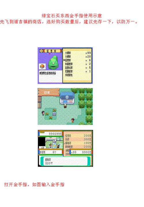 口袋妖怪绿宝石金手指使用教程