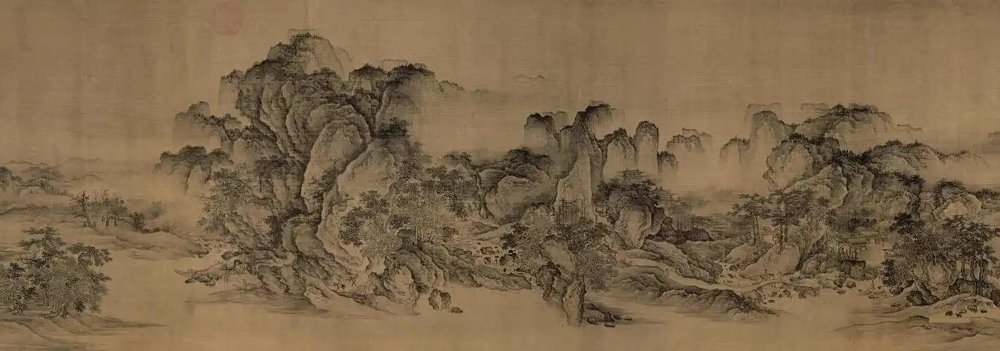 溪山无尽图卷(局部)-宋代山水画-图片
