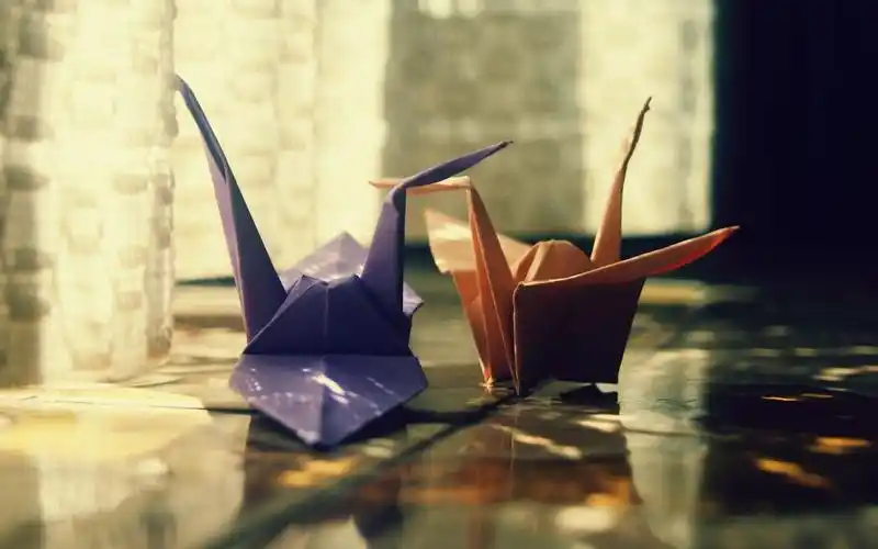 唯美的千纸鹤,高清图片,电脑桌面-壁纸族