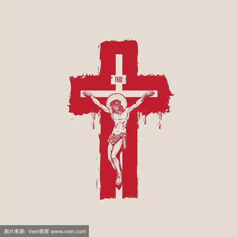 耶稣基督被钉死在十字架上,一种宗教象征