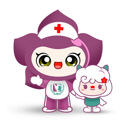 吉祥物以羊和木棉花为原型,体现了"羊城"特色和市花木棉花,融入护士服