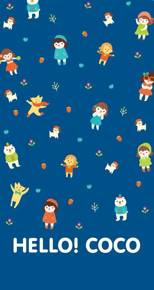 iphone壁纸萌物可爱背景韩系插画素材╯з30麽麽