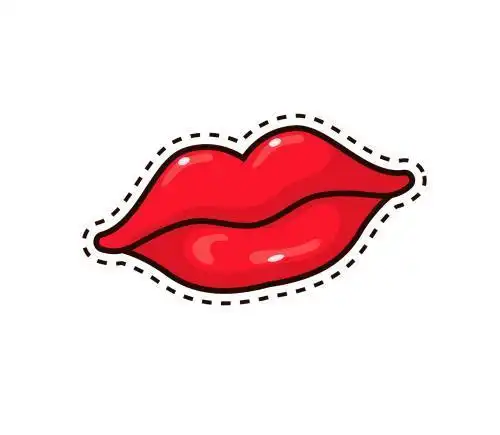 红唇简笔画卡通人物