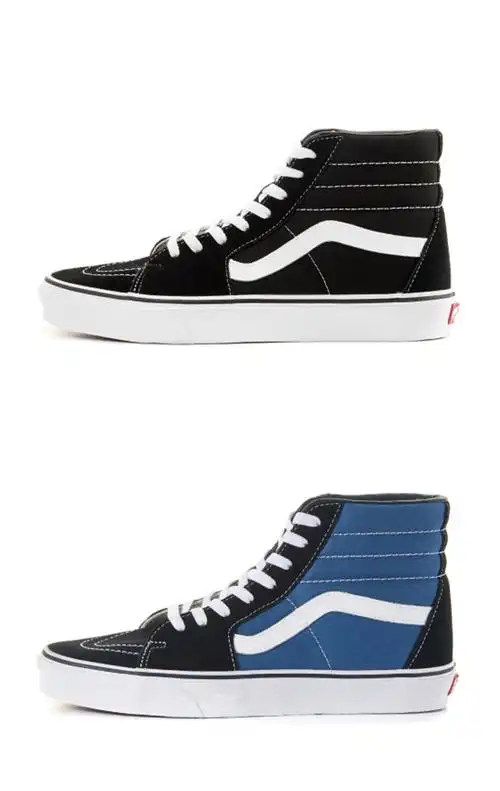 vans sk8-hi高帮黑白经典款翻毛皮男女休闲帆布鞋滑板鞋vn0d5ib8c