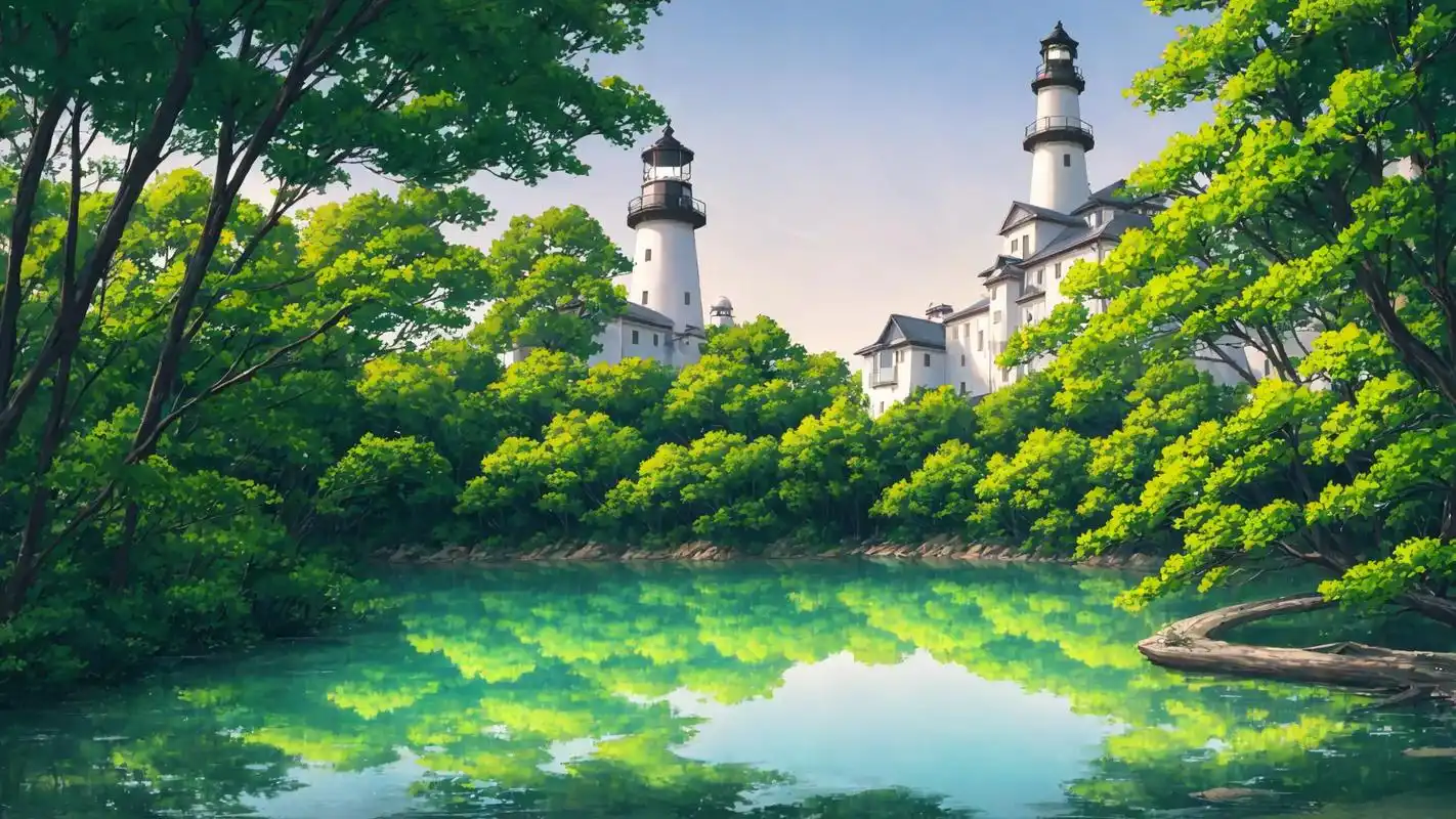 漫画风景电脑壁纸带你融入绚丽的自然世界!嗨,亲爱的小伙伴们 - 抖音