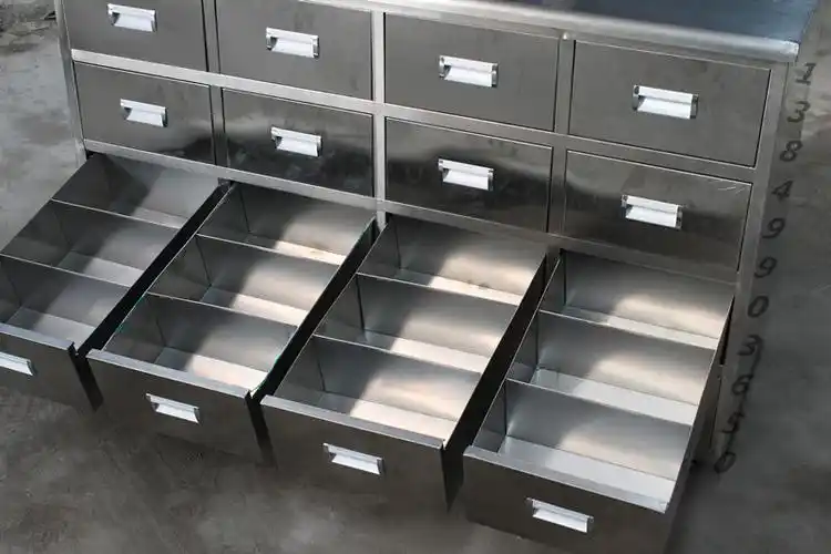 钢制中药柜不锈钢中药柜橱标签西药柜调剂台药架子元件抽屉柜直销_7折