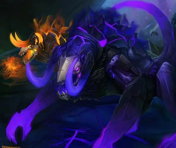 魔兽同人画作分享:萨格拉斯的两头猎犬