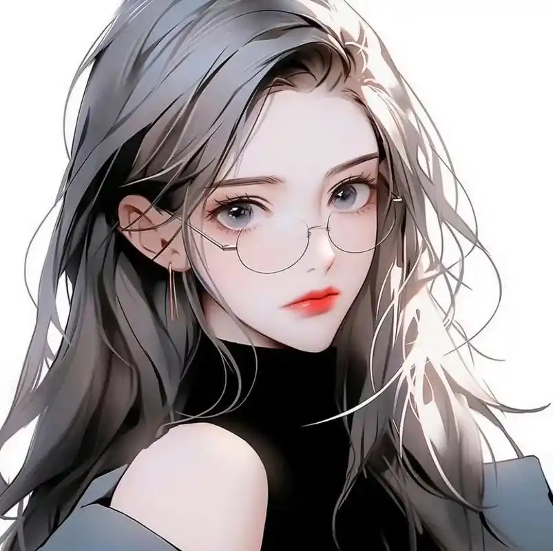 动漫头像和壁纸# 冷艳气质戴眼镜系列女生头像 676767#九月