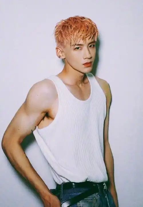 白敬亭出道八周年九宫格##白敬亭粉发胶片感随拍