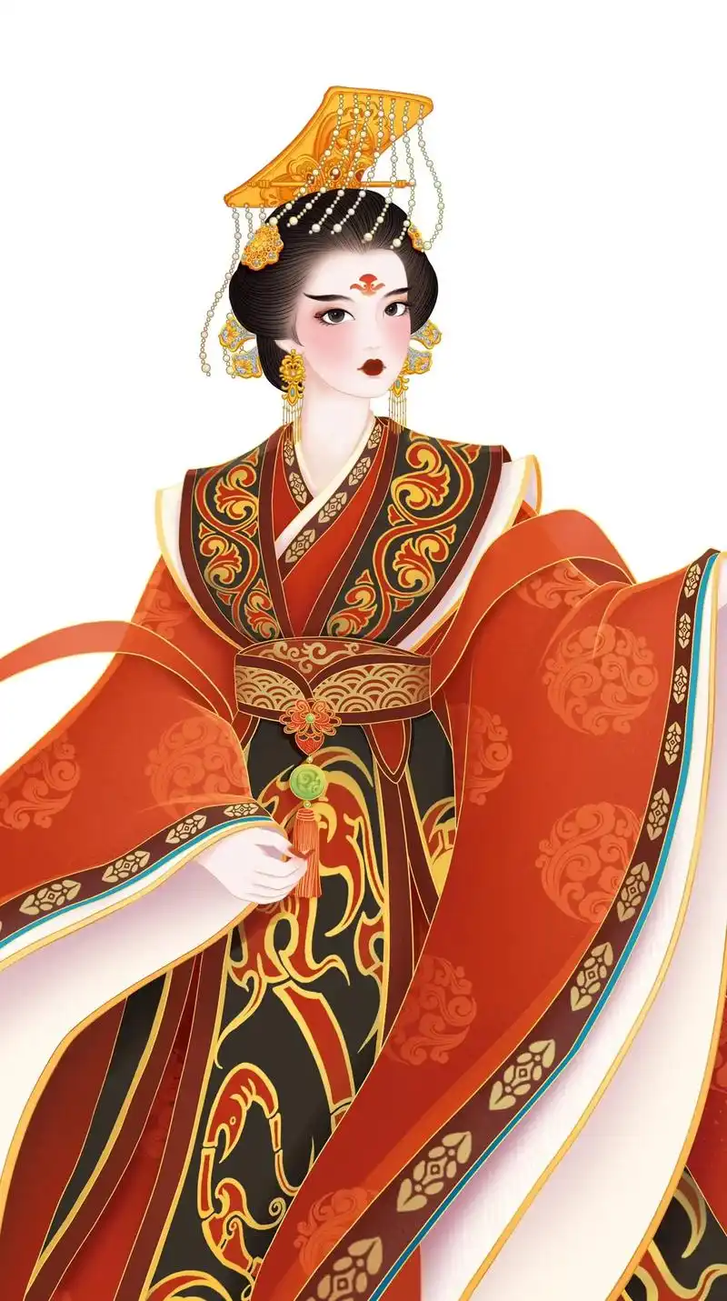 武则天长卷#原创绘画 #国风古韵 #板绘 #插画 - 抖音