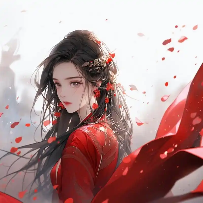 古风女生头像|红衣古装