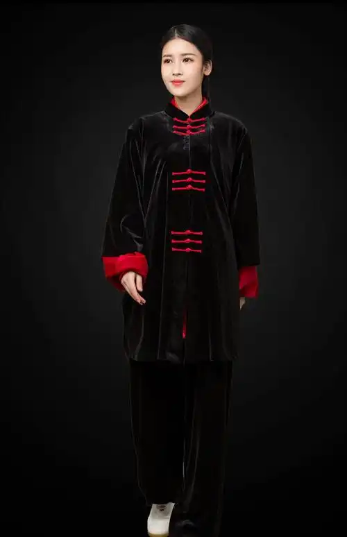 京耕(jinggeng) 金丝绒太极服女男秋冬新款南韩绒太极拳练功服保暖