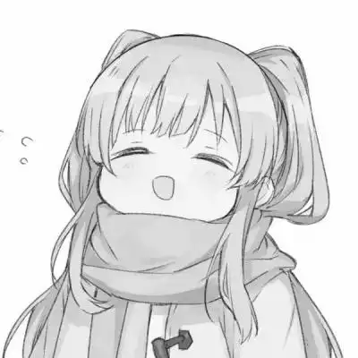 可爱女生头像动漫黑白高清图片