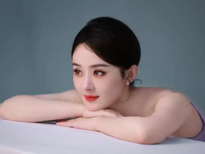 赵丽颖维达品牌代言人##维达品牌代言人赵丽颖##赵丽颖吊带紫裙#排