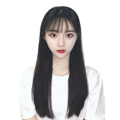 假发女长发长直发自然全头气质修脸黑长直假发网红逼真新式全头套