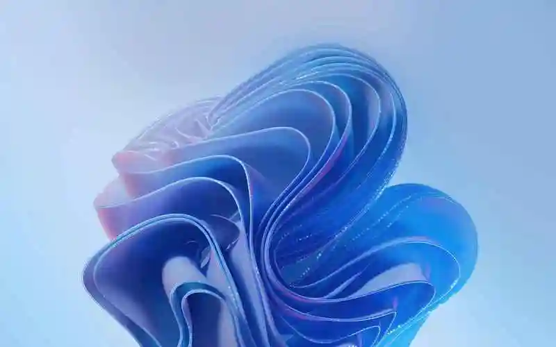 windows 11 蓝色 3d桌面壁纸