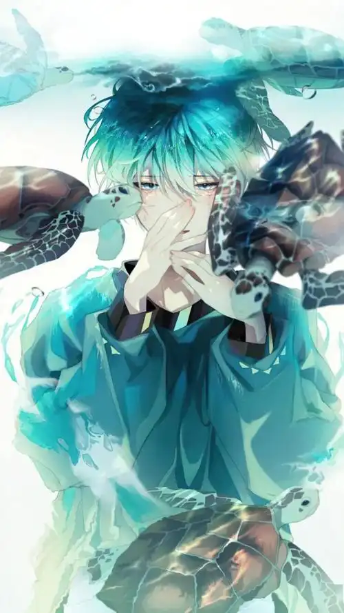 白发蓝发系的美少年最爱了插画欣赏