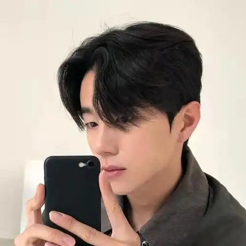 热销假发男中分蓬松修脸