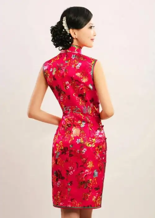 巧之韵 高档织锦缎.花城记经典红 明艳华美高贵旗袍