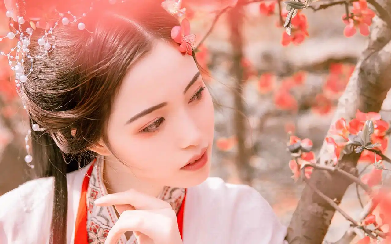 古风汉服美女淡雅迷人写真桌面壁纸