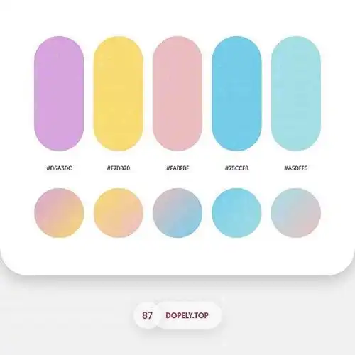 一组温柔清爽的配色方案.ins:mr.pugo