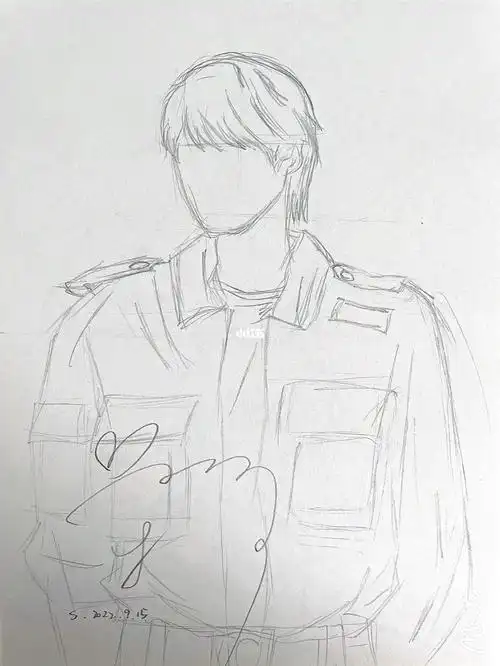 宋亚轩萌探线稿