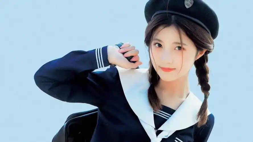 海边水手服美女写真,高清壁纸图片,清纯美女-回车桌面