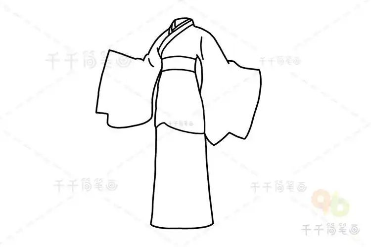 古装衣服简笔画儿童绘画