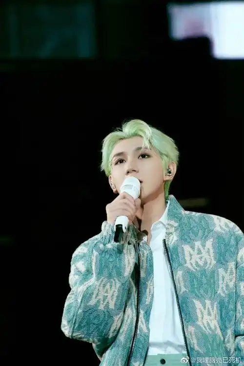 王源绿发舞台杀疯了##王源鲨演唱会杀疯了