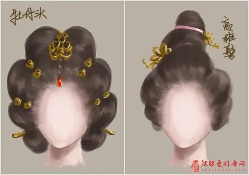 王嘉化妆学校为你图解100款中国古装女子发型设计