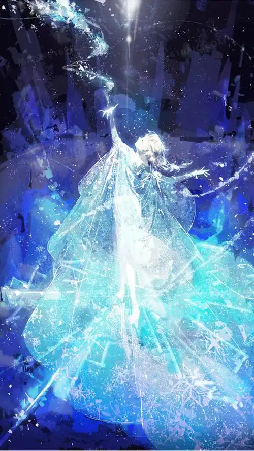 leleleon卡通女孩星空背景可爱小女孩紫色星空梦幻星空蓝色背景星空小