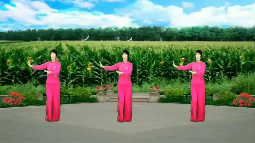 陕北风情广场舞《恋恋黄土地》歌曲豪放,舞蹈俏美,简单易学