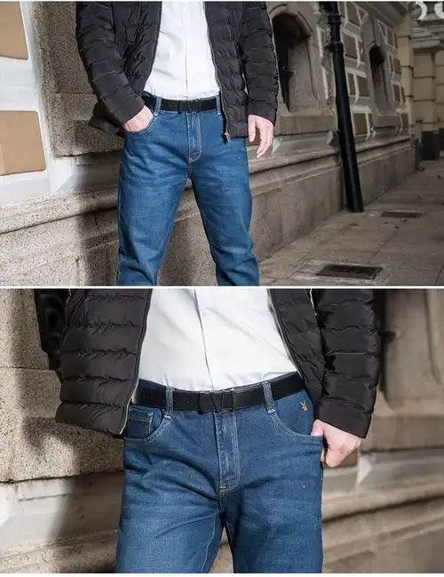 2018新款真皮皮带男士牛仔裤腰带 休闲百搭v扣黑色挂带头层牛皮