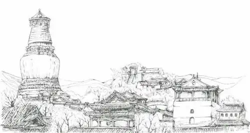 五台山白塔的简笔画 简笔画图片大全-蒲城教育文学网